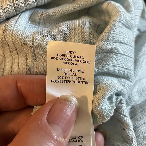 Lucky brand women’s size small long sleeve floral light blue peasant top - Picture 8 of 11